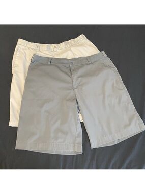 2 Pair Nike Golf Tour Performance Golf Shorts Size 38 Gray & Tan Dri-Fit Men’s
